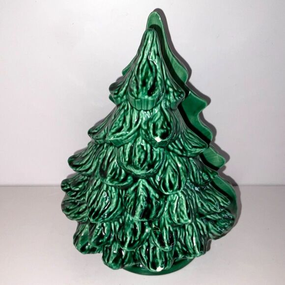 Vintage ceramic Christmas Tree napkin holder - Picture 2 of 5